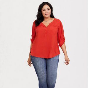 Torrid Happer Challis Pullover Top